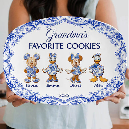Grandma's Cookies Christmas Resin Plate Personalized Gifts For Grandma 01PGTA280825