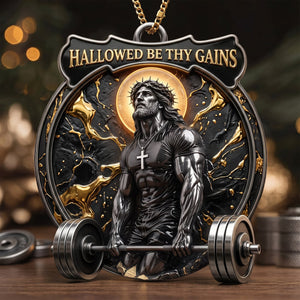 Jesus Lifts Acrylic Ornament, Personalized Gifts For Gymers & Weighlifting Lovers 02QHQN170826