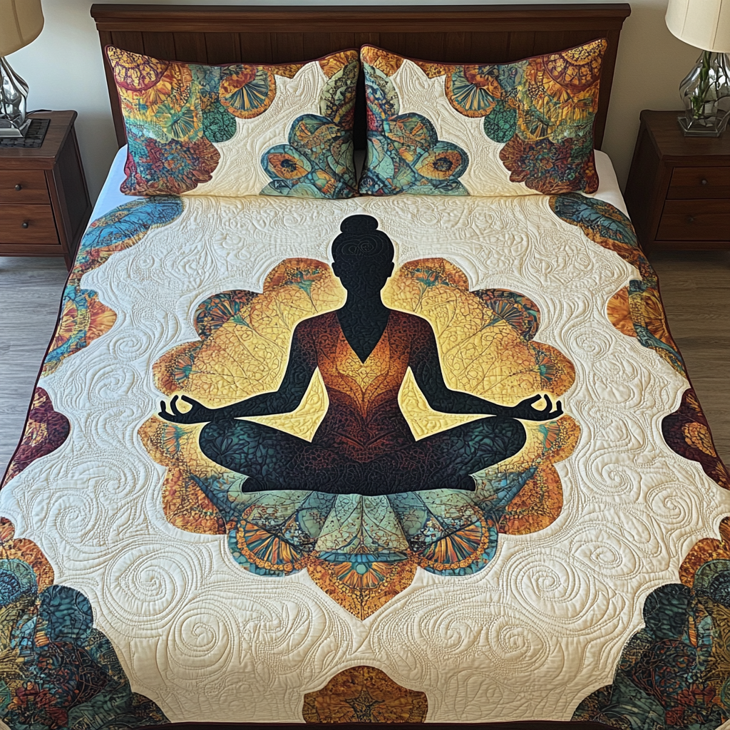 Mandala Meditation Quilt Bed Set - Gifts For Yoga Lovers 06TGLU170725