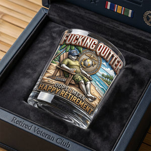 Veteran Retirement Round Glass – Military Retirement Gift 01huta080626