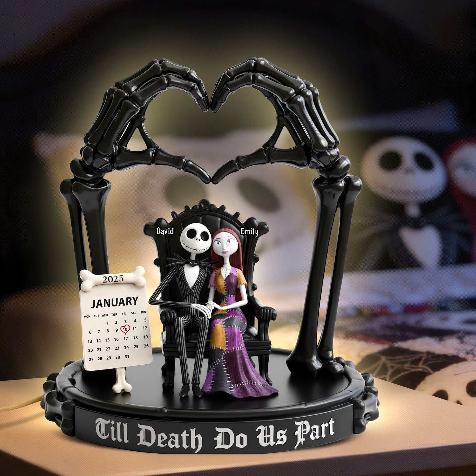 Spooky Couple Acrylic Light Box - Personalized Gifts For Couple 04toqn241225