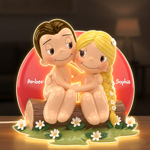Naughty Couple Acrylic Light Box Personalized Gifts For Couple 06NALU031225