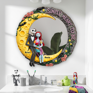 Moonlit Couple's Love Custom Shaped Mirror - Personalized Gifts For Couple 05PGLU220725