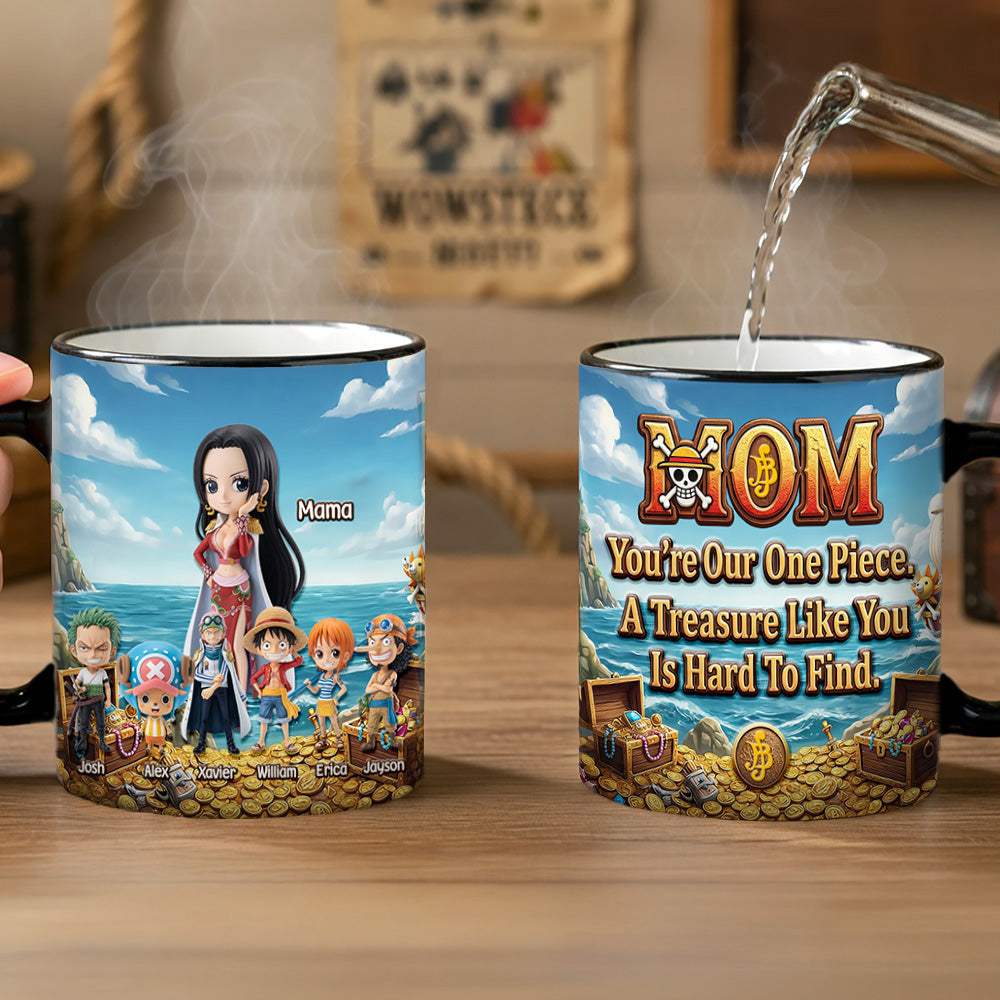 Mom & Her Tiny Treasures Magic Coffee Mug - Personalized Gifts For Mom 011HUMG260326