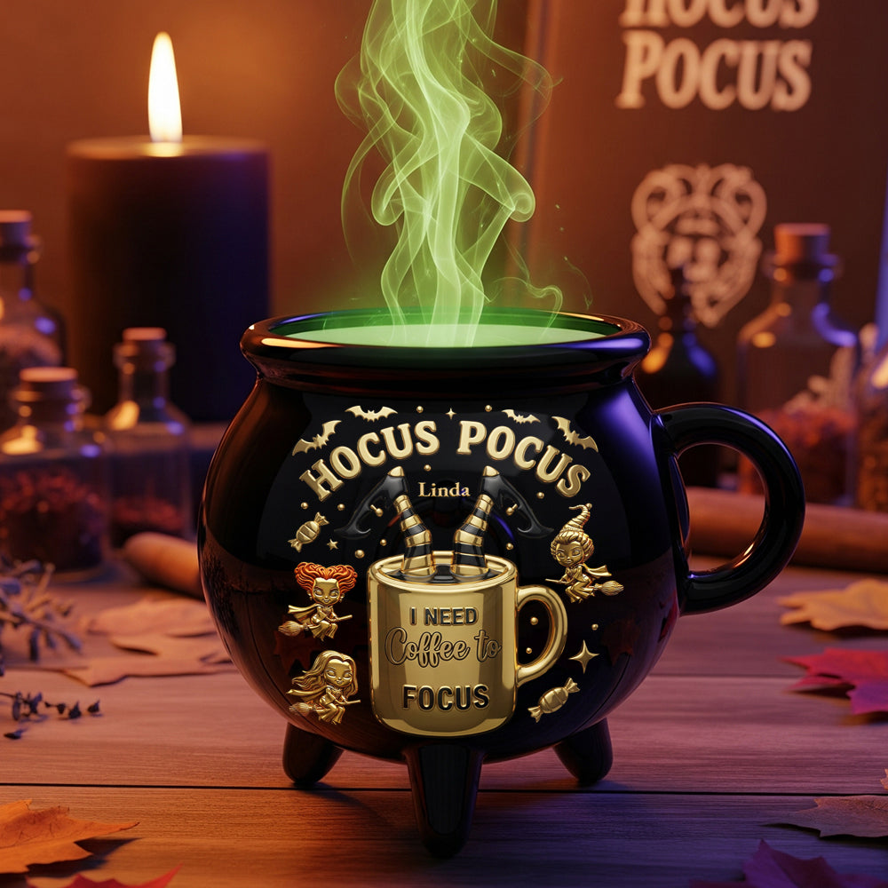 Spooky Sips Cauldron Mug - Personalized Gifts For Fantasy Lovers 04TGDT180825