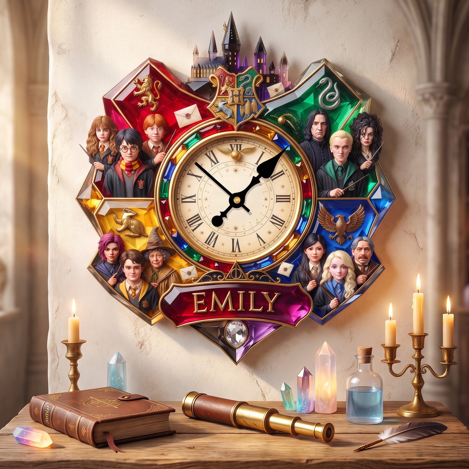 Enchanted Hanging Wall Clock Personalized Fantasy Gift For Fans 05TYQN290726