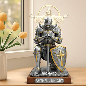 Christian Faithful Knight Acrylic Plaque – Personalized Christmas Gifts for Christian 04huqn290725