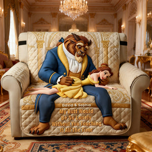 Naughty Couple Quilted Sofa Cover - Personalized Gifts For Couple 06naqn210126