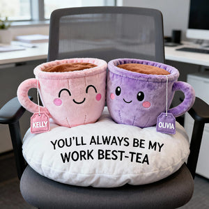 Work Best-tea Custom Shape Pillow, Personalized Gifts For Coworker 01qhta141125
