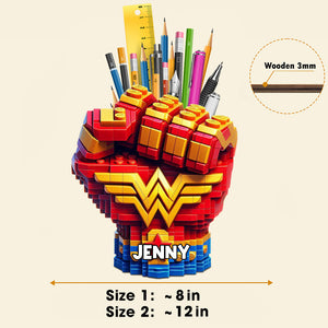 Super Fist Bump Wooden Pen Holder - Personalized Gifts For Kids 03ohtn240725