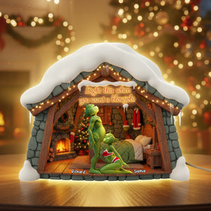 Naughty Green Monster Couple Acrylic Light Box - Personalized Gifts For Couples 03OHQN311025