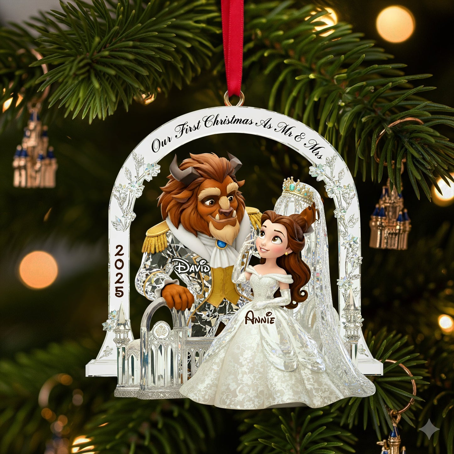 Couple's First Christmas Acrylic Ornament - Personalized Christmas Gifts For Couple 01TGLU170925