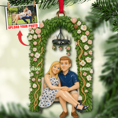 Love Story Custom Photo Ornament - Personalized Christmas Gifts For Couples 04OHLU290825