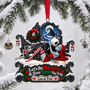 Gothic Naughty Christmas Ornament - Personalized Gifts For Couple 06ohlu170926