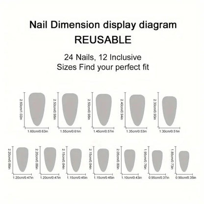 Halloween Gifts For Her Almond Shaped Press-On Nails 01acxx200825-Homacus