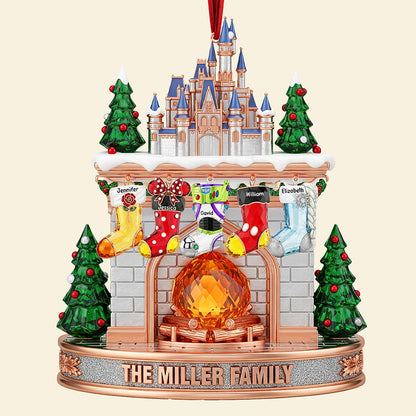 Stocking Fireplace Christmas Ornament - Personalized Gifts For Family 02naqn200925