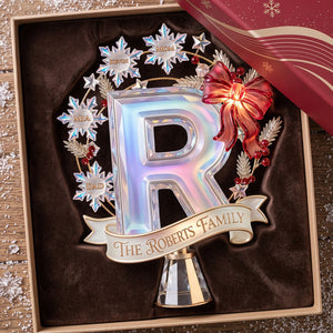 Snowflake Alphabet Tree Topper - Personalized Christmas Gifts For Family 01pata100826