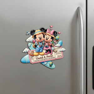 Personalized Gifts For Travel Couple Acrylic Fridge Magnet 08pgtn191125