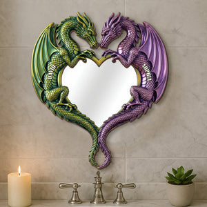 Fantasy Dragon Couple Mirror, Personalized Festive Gifts For Couple 01qhtn290725