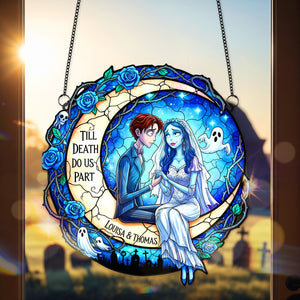 Till Death Do Us Part Suncatcher Ornament Personalized Gifts For Couple 05HUMG080825