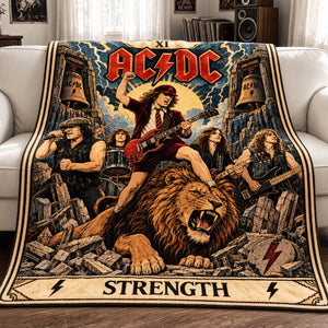 AC/DC Thunderstruck Tarot Rock Art Blanket - Personalized For Rock Lovers 05HUTA281026