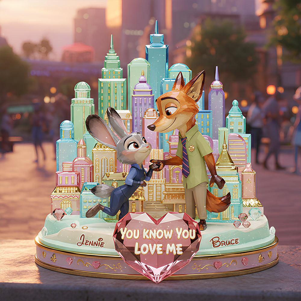 Romantic Couple Acrylic Light Box - Personalized Gifts For Couple 07kidt041225