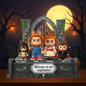 Creepy Family Halloween Acrylic Plaque Personalized Gifts For Fans 02NATN050825