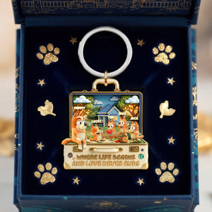 Puppy Kid And Mom Keychain - Personalized Gifts For Mother's Day Keychain 02PADH100426