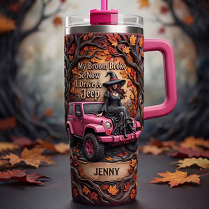 Witch Off-road Journey Colorful 40oz Tumbler With Handle - Personalized Gifts For Off-road Lovers 04hulu200826