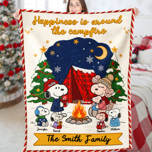 Cozy Campfire Blanket - Personalized Gifts For Family 06toqn221025