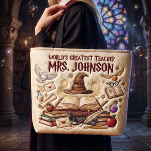 World's Greatest Teacher Tote Bag - Personalized Gifts For Teacher 04tyta280726
