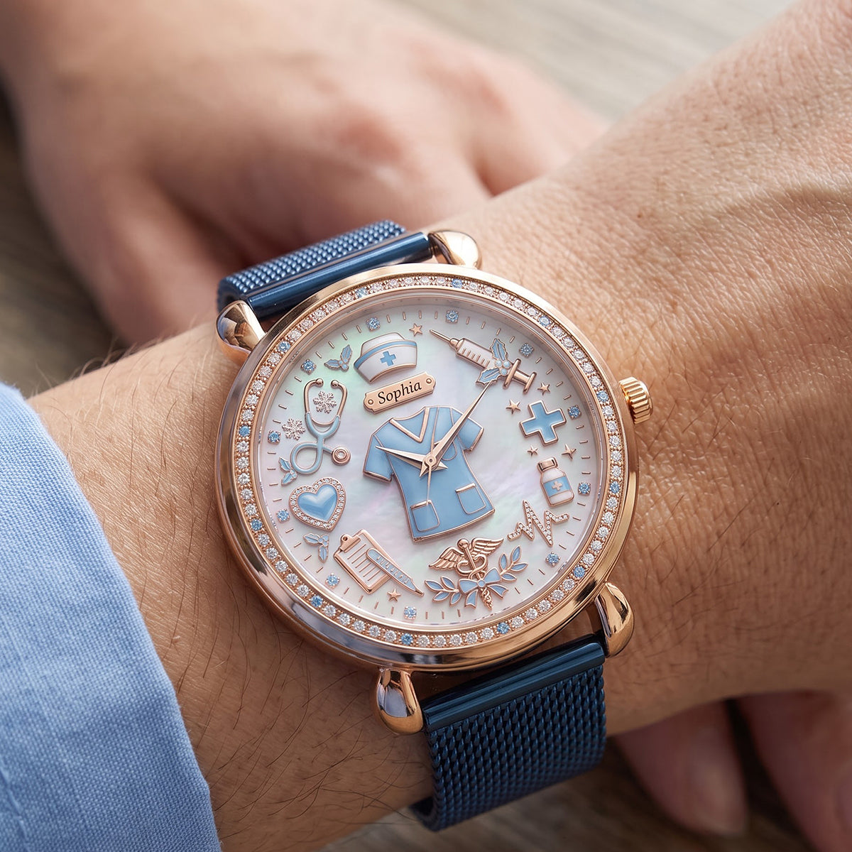 Nurse Christmas Mesh Strap Quartz Watch - Personalized Gifts For Nurse 05pgtn211026