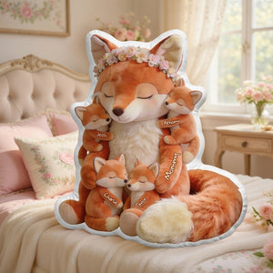 Fox Mom Pillow - Personalized Gifts For Mom 03PGLU170326