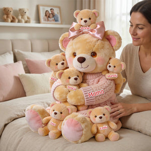 Mom Bear Custom Shape Pillow - Personalized Gifts For Mother 03pgmg160326