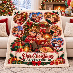 Our Christmas Adventure Blanket - Personalized Gifts For Couple 02toqn131026
