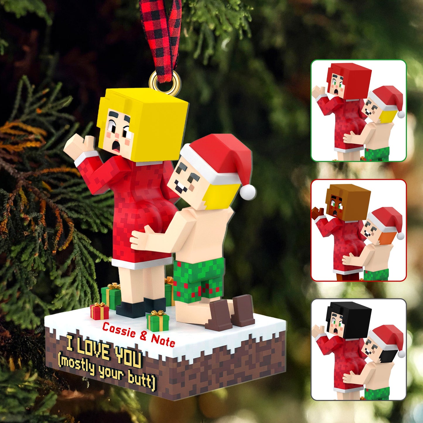 Personalized Gifts For Christmas, Lego Funny Couple Acrylic Ornament 01namg120925-Homacus