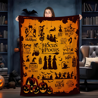 Personalized Hocus Pocus Witch Blanket, Halloween Gifts 02acxx280824-Homacus