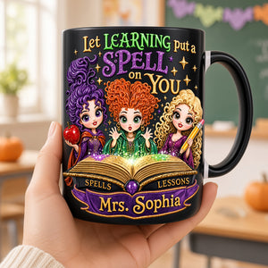 Spooky Witch Spell Accent Mug - Personalized Halloween Gifts 04hudt270826