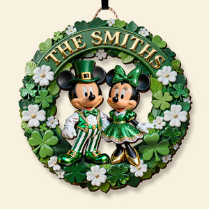 St Patrick's Day Couple 1 Layer Wood Sign - Personalized Gifts For Family Wood Sign 02PGQN050226