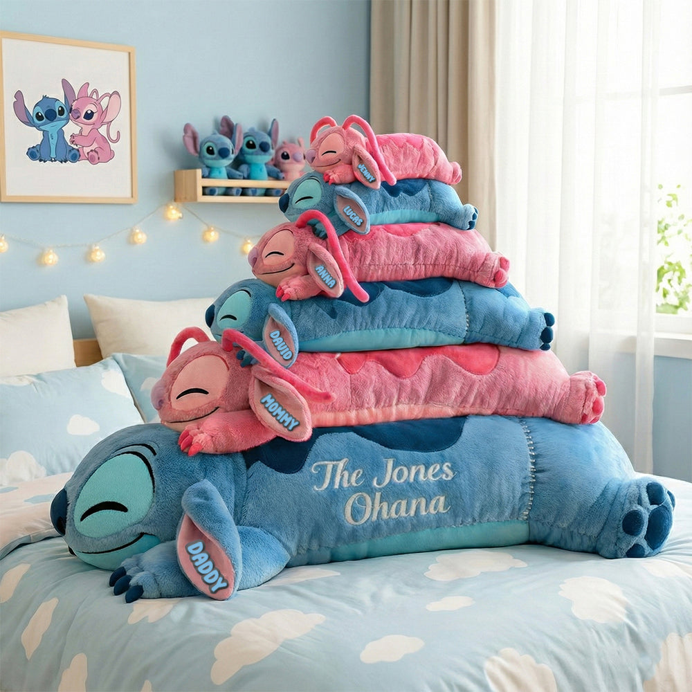 Cute Lazy Family Shaped Pillow, Personalized Gifts For Family 02qhtn151225