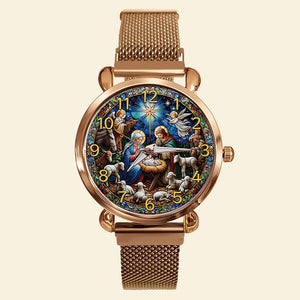 Jesus Blessing Mesh Strap Quartz Watch – Personalized Gifts For Jesus Lovers 01huqn250725