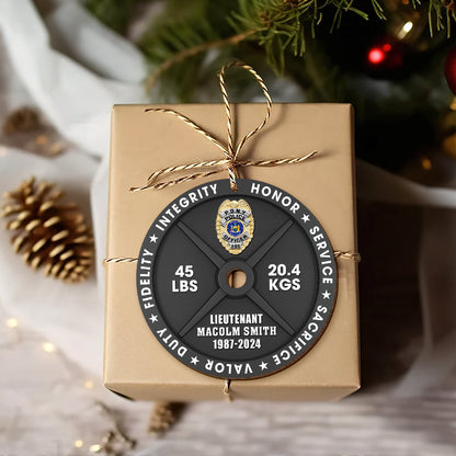 Personalized Gifts For Police Wood Ornament 03qhqn161024 - Ornament - GoDuckee