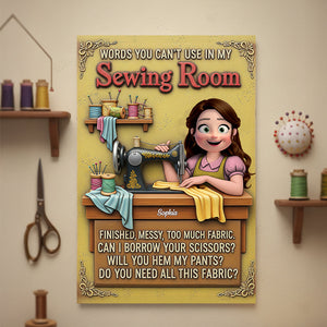 Personalized Funny Gifts For Sewing Lovers Metal Sign 01natn051225