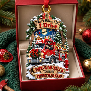 Skeleton Firefighter Ornament - Personalized Gifts For Firefighter Christmas Ornament 05PADH071026