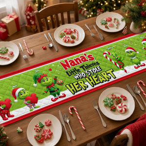 Little Thieves Quilted Table Runner - Personalized Christmas Gifts For Grandma 04nalu130826