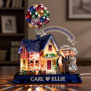 Old Couple Light Box - Personalized Gifts For Couple Custom Shape Acrylic Light Box 06TODT271225