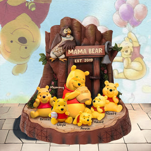 Personalized Gifts For Mom Plaque Mama And Kid Bear-Homacus