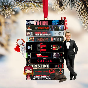 Retro VHS Tape Stack Ornament - Gift For Horror Lovers 02NALU041125
