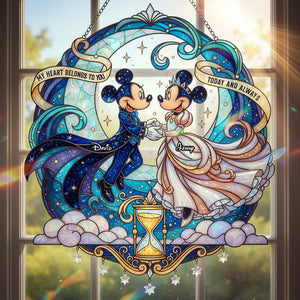 Timeless Love Suncatcher Ornament - Personalized Gifts For Couple 05patn161225
