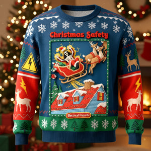 Creepy Fun Santa Electric Shock Ugly Sweater, Personalized Gifts For Christmas 05qhtn041125